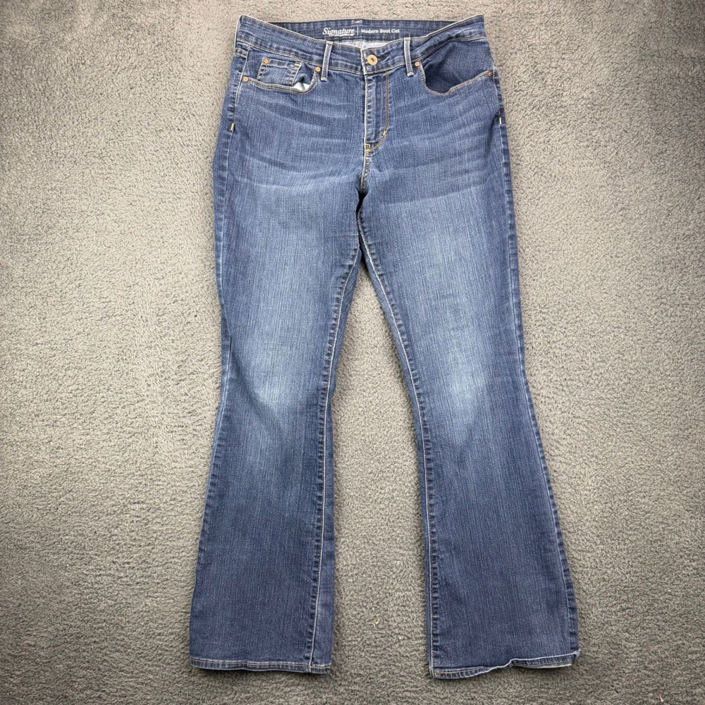 Signature by Levi Strauss Co Modern Boot Cut Jeans Women W31 L32 Blue Denim